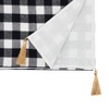 Saro Lifestyle Buffalo Plaid Merry Table Runner, 16"x72", Black/White - 2 of 3