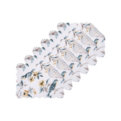 C&F Home Calix Bluebird Cotton Placemat Machine Washable Set of 6