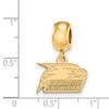 Black Bow Jewelry 14k Yellow Gold Plated Sterling Silver Georgia Southern Eagles NCAA Bead Charm - 2 of 3