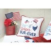 C&F Home 10" x 10" Stars & Stripes Dog 4th of July Patriotic Embroidered Square Accent Small Petite Throw Pillow - 2 of 4