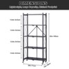 Carbon Steel Kitchen Rack Floor-Standing Free Installation Large Folding Shelf Multi-Layer Microwave Oven Balcony Living Room Home Shelf 70*35*158cm - 2 of 4
