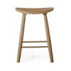 HomeRoots 25" Natural Solid Wood Backless Counter Height Bar Chair - 4 of 4