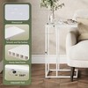 C Shaped End Table, Small Side Tables for Sofa and Bed, Couch Table That Slides Under for Living Room, Bedroom, Home Office, Small Spaces - 4 of 4
