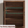Wood Tall Kitchen Pantry Storage Cabinet with 4 Doors & Adjustable Shelves Farmhouse Freestanding Pantry Cupboard for Dining & Living Room - 4 of 4