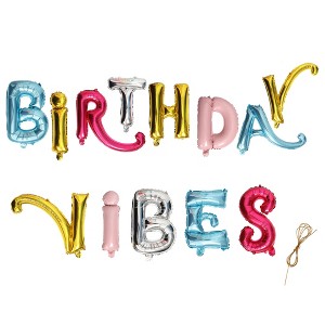 Packed Party Birthday Vibes 26ft. Balloon Banner - 1 of 3