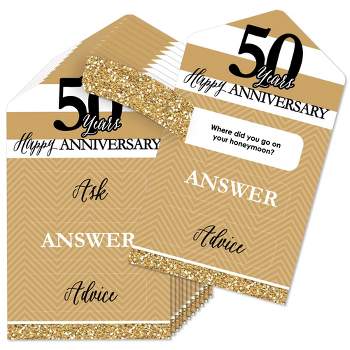 Big Dot of Happiness We Still Do - 50th Wedding Anniversary - Anniversary Party Game Pickle Cards - Advice Conversation Starters Pull Tabs - Set of 12
