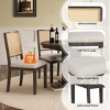 YOOCOZZ 5-Piece Solid Wood Double-Layer Extendable Round Dining Table Set - 4 of 4