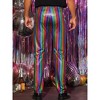 INSPIRE CHIC Men's Hip Hop Disco Party Shiny Sparkly Metallic Pants - 3 of 4