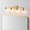 JONATHAN Y Jayne Iron/Seeded Glass Cottage Rustic LED Vanity Light - 2 of 4