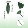 Unique Bargains Plastic Artificial Fake Stem Leaf Branches Decor Green 10 Pcs - 2 of 4