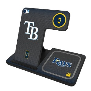 Keyscaper Tampa Bay Rays Linen 15-Watt 3 in 1 Charging Station - 1 of 4