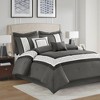 510 Design 8pc Queen Elmore Embroidered Comforter Set Dark Gray - 2 of 4