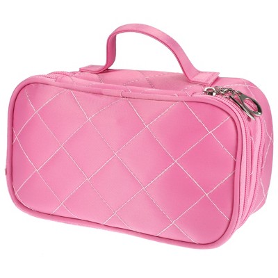 Unique Bargains Travel Double Layer Makeup Bag Makeup Organizer Bag ...