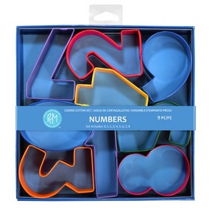 R&M International Color Numbers 9 Piece Cookie Cutter Set - 1 of 3