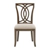 Set of 2 Janelle Dark Walnut Finish Dining Side Chairs: Beige Upholstery, Rubberwood Frame - Inspire Q - 3 of 4