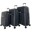IZOD Siri Polycarbonate Hard Shell Expandable Lightweight 360 Dual Spinning Wheels and Combo Lock 3 Piece Luggage Set - 3 of 4
