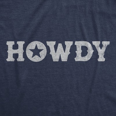 Мужские футболки Crazy Dog T-Shirts, Inc. Mens Howdy T Shirt Funny Western Cowboy Greeting Tee for Guys - Crazy Dog Men's T Shirt With Sarcastic Sayings Navy L — фото 2