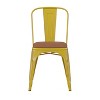 Emma and Oliver Metal Stacking Dining Chairs with Poly Resin Seats for Indoor/Outdoor Use - 3 of 4