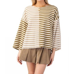 Women's Sierra Stripe Cozy Sweater - Easel - 1 of 3
