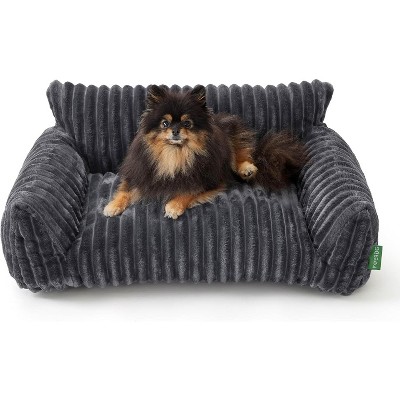 Cute Couch Bed for Pets, Supportive Cat Sofa for Indoor Cats, Medium Dog Sofa Bed for Medium Dogs, Grey, 30 inches
