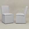 KINWELL 21"W Performance Fabric Dining Chair with Casters (Set of 2) - 3 of 4