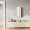 GlasFlength Decorative Wall Mirrors, Round Mirror Wall Mounted Circle Mirrors Vanity Mirror for Bathroom, Living Room, Bedroom, Entryway, Gold 24"*3" - 4 of 4