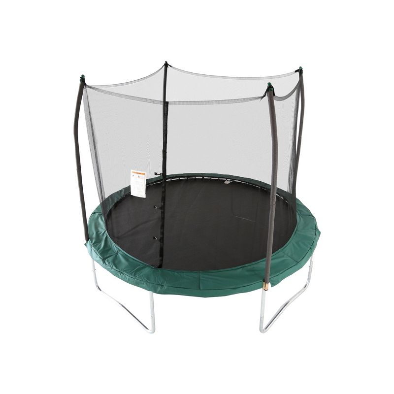 Skywalker Trampolines SWTC100G 10-Foot Round Compact Outdoor Backyard Trampoline with Safety Enclosure Net for Kids and Adults, Green, 1 of 7