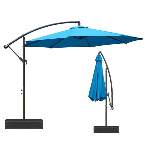 Aoodor Patio Off-set Hanging Umbrella 10ft Aluminum Cantilever Umbrella ...