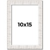 PosterPalooza | Photo Size Sculpted White Picture Frame - UV Acrylic, Foam Board Backing, Hanging Hardware - 2 of 4