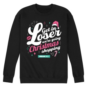 Men's - Mean Girls - Get In Loser Christmas Shopping Graphic Fleece Sweatshirt - 1 of 4