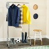 Christian Single Rod Clothes Rack - Chrome - Safavieh - 2 of 3