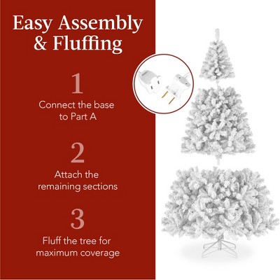 7.5ft White Pre-Lit Pine Christmas Tree with Incandescent Lights