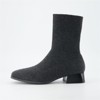 CUSHIONAIRE Women's Russel Knit Ankle Boots – Block Heel Sock Boots, Memory Foam, Wide Widths Available - 2 of 4