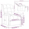 vidaXL Recliner Leisure Adjustable Cozy Chair for Home Theater Cinema Fabric - 4 of 4