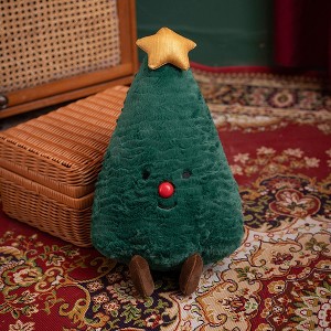 BABYYER Lovely Plush Toy, Christmas Tree and Fun Gingerbread Shaped Plush Throw Pillow, Soft Waist Cushion, Suitable for Party and Home Decoration - 1 of 4