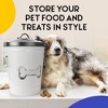 Amici Pet Food Storage Bin, 272 Oz - Contemporary Bone Motif with Zentangle Artwork - Airtight BPA-Free Container with Silicone Gasket - 4 of 4