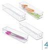 iDesign Set of 4 Stackable Pantry Storage Bins with Handles - Clear, USA Made - 2 of 4