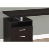 PAGED Simple Modern Wooden Computer Desk, L Shaped Home Office Desk with 3 Storage Drawers, 2 Open Shelves for Office, Study - 2 of 4