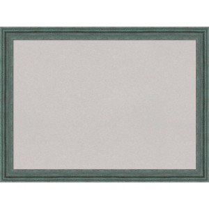 31"x23" Upcycled Wood Frame Gray Cork Board Teal - Amanti Art - 1 of 4