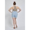 Women's High Rise Midi Stretch√™ Shorts - mica denim - 2 of 3