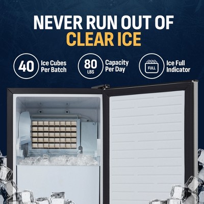 Newair 15" Stainless Steel Undercounter Ice Maker with Fingerprint Resistant Door