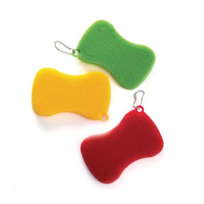 Norpro Silicone Dish Scrubbing Sponge / Vegetable Scrubber Brush