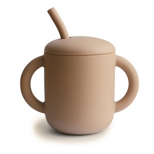 Mushie Silicone Training Cup + Straw - 1 of 4