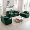 3-Piece Corduroy Sofa Set with 2 Singles + 2-Seater - 3 of 4