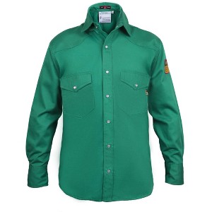 Flame Resistant Welding Shirt - 100% C - 9 oz - 1 of 4