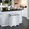 BestMassage Trash Can 16 Gallon (2 x 8 G) /60L Stainless Steel Garbage Can with Removable Inner Bucket Slow-Close Lid - 2 of 4