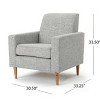 Christopher Knight Home Sawyer Contemporary Upholstered Club Chair with Tapered Rubberwood Legs - 3 of 4