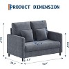 Coucheta Accent Chair Collection - Chenille Loveseat Reading Chairs, Tool-Free Setup, Comfy Arm Chairs for Living Room & Bedroom, Multiple Colors - 2 of 4