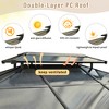 10'x12' Outdoor Gazebo, Patio Aluminum Double Roof Gazebo with  Mosquito Netting and Privacy Screens for Backyard, Garden -ModernLuxe - 3 of 4