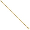 Black Bow Jewelry 3.25mm 14K Yellow Gold Solid Fancy Link Chain Bracelet - 2 of 3